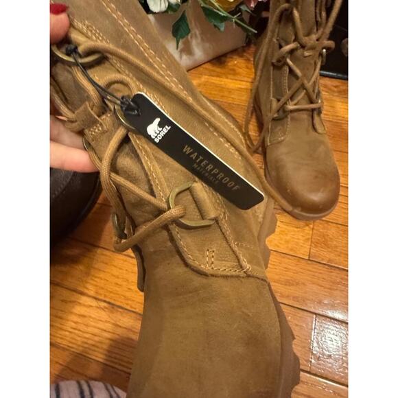 nwob Joan of Arctic Wedge ll tan Ankle waterproof boots size eu 38 us 7 (bot1400 - Picture 3 of 10